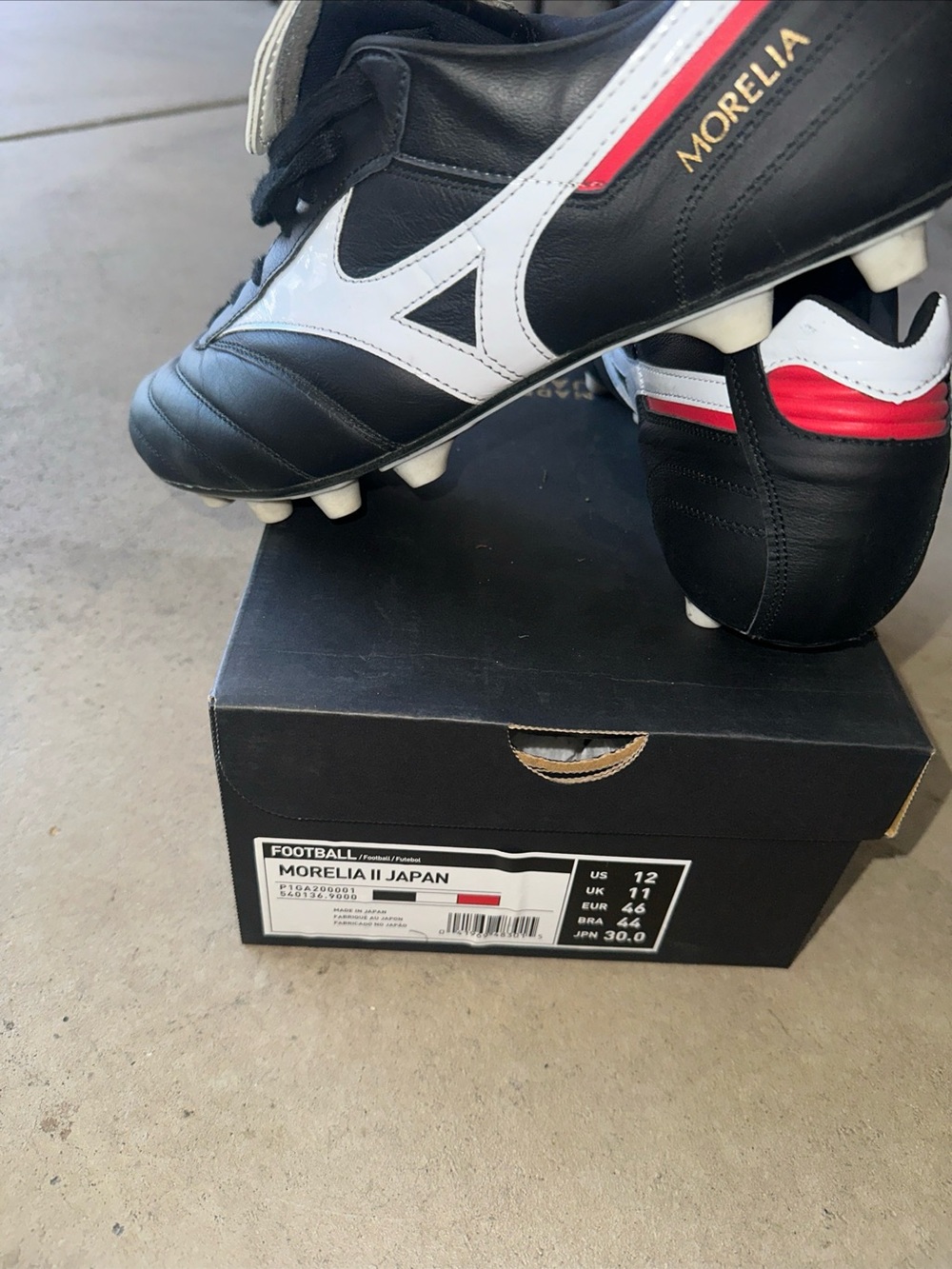 Mizuno football spike Morelia II P1GA2000 01 Made in Japan